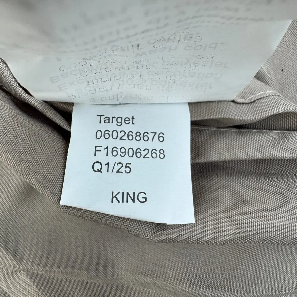 Target King‎ Gold Geometric Pillow Shams 2pc Metallic Polyester NWOT